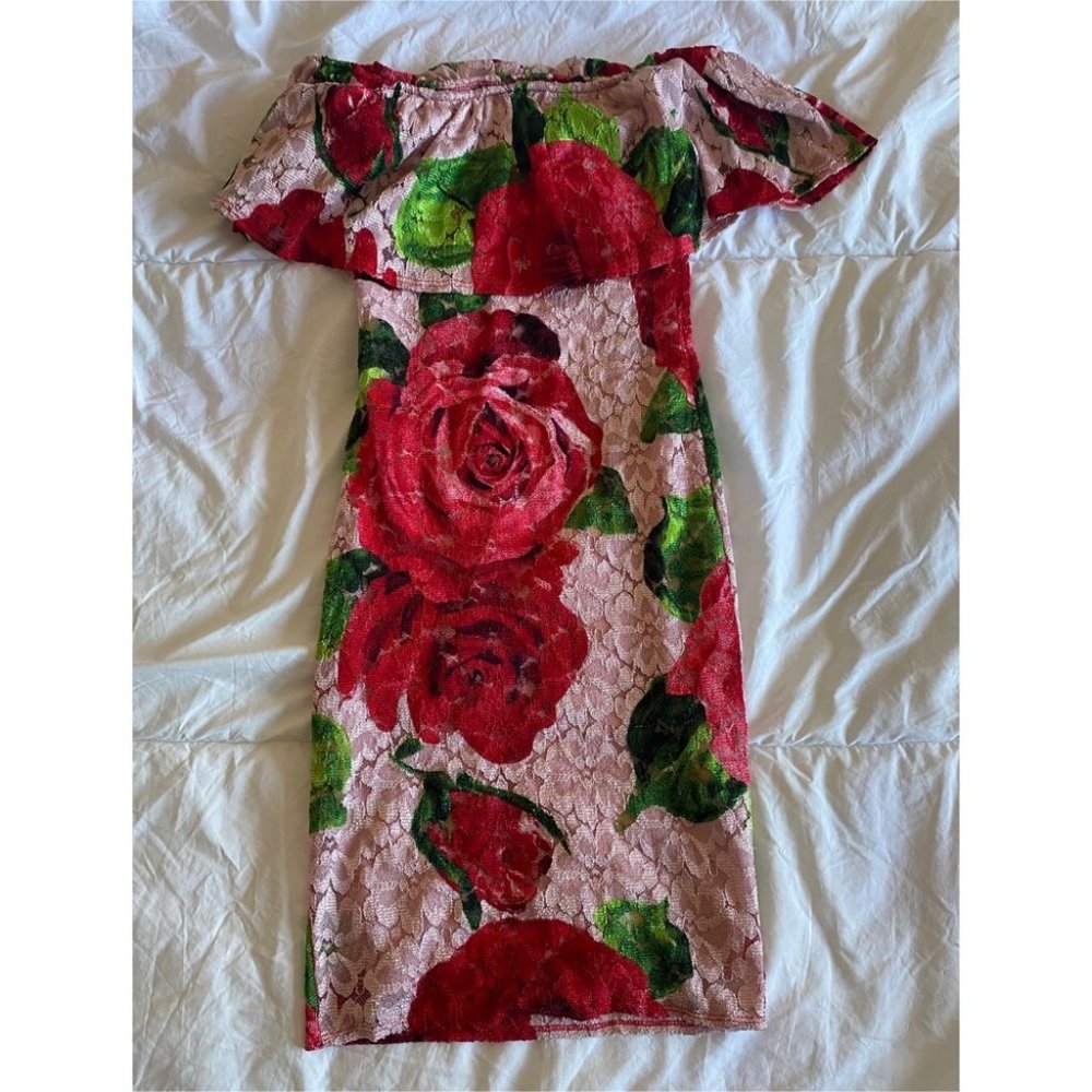 Floral Pencil Dress Size S Women Kids Girls Teens Halter Dress